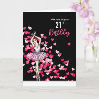21st Birthday Wishes Ballerina Pink Dress 