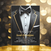 21st Black and Gold Tuxedo Birthday Event