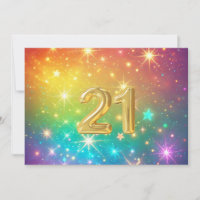 21st Colourful Rainbow star space