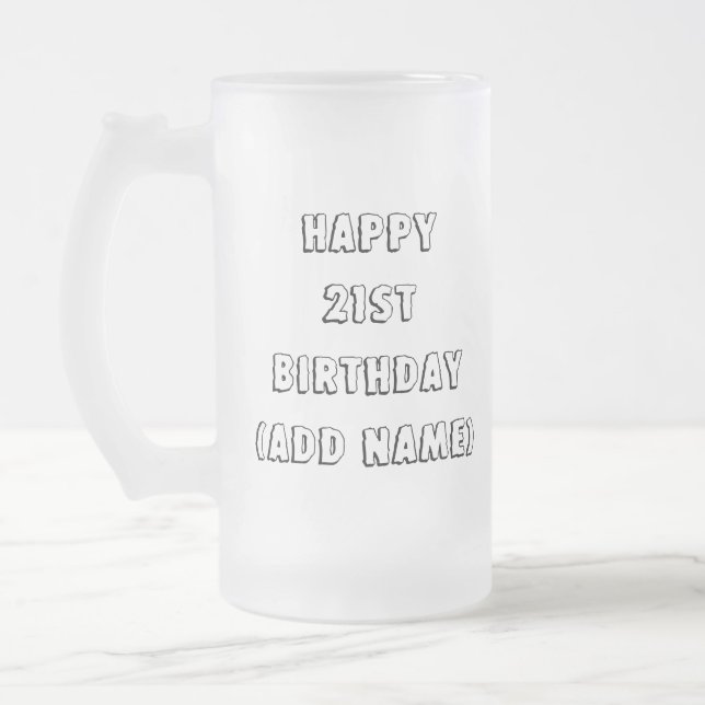 21st Everyone Needs To Believe In Something Frosted Glass Beer Mug (Left)