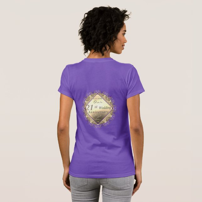 21st Iolite Wedding Anniversary T-Shirt (Back Full)