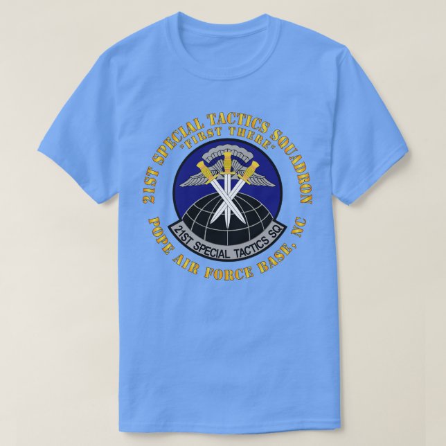 21st Special Tactics Squadron First There Pope AFB T-Shirt (Design Front)
