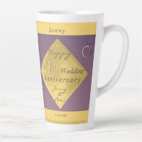 21st Wedding Anniversary Brass Cafè Latte