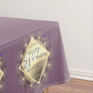 21st Wedding Anniversary Brass& Iolite Tablecloth