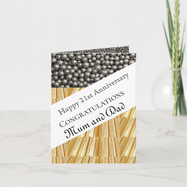 21st Wedding Anniversary  Card (Front)