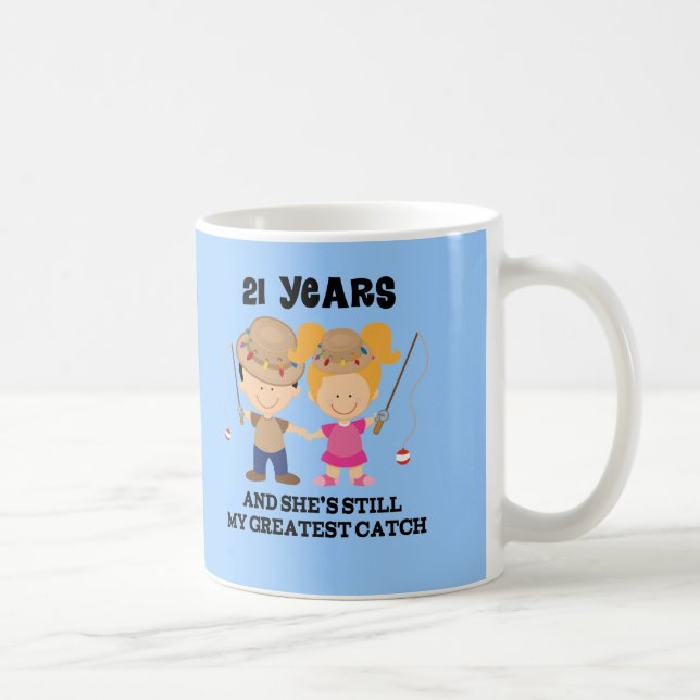 21st Wedding Anniversary Gift For Him Coffee Mug (Right)