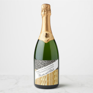 21st Wedding Anniversary Sparkling Wine Label