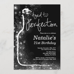 21st Wine Birthday Invitation. Aged to Perfection Invitation