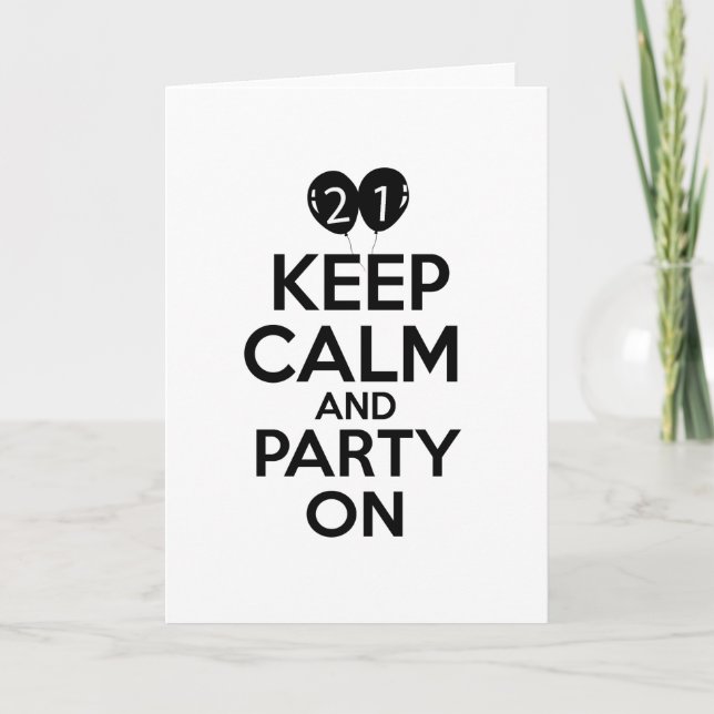 21st year birthday designs card (Front)