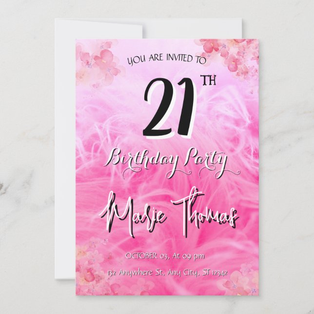 21th Birthday Invitation (Front)