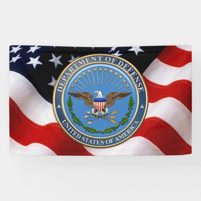 [220] U.S. Department of Defence (DOD) Emblem [3D] Banner (Horizontal)