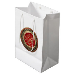 [220] Vegvisir - Viking Gold Magic Runic Compass Medium Gift Bag