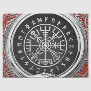 [220] Vegvisir - Viking Silver Magic Runic Compass Tissue Paper