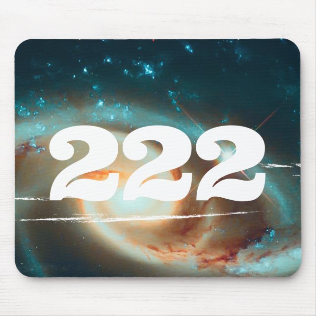 222 Universe Angel Number Galaxy Manifestation Mouse Pad (Front)