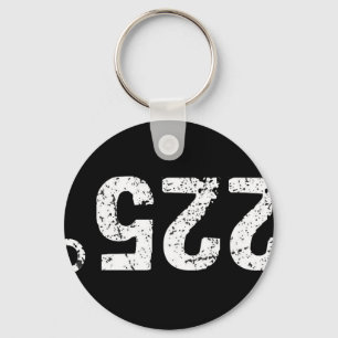 225 Degrees Funny Bbq Grilling Smoking Distressed  Key Ring