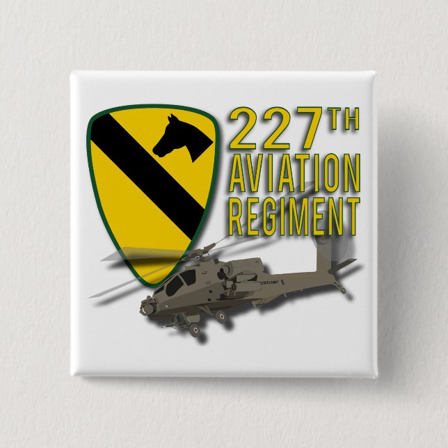 227th Aviation Regiment Apache 15 Cm Square Badge (Front)