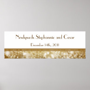 22.5"x7.5" Personalised Banner Christmas Copper Poster