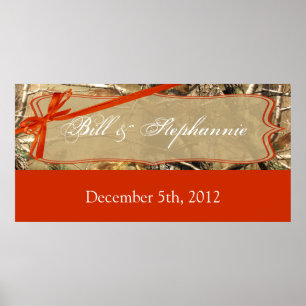 22.5"x7.5" Personalised Banner Hunters Camoflouge Poster