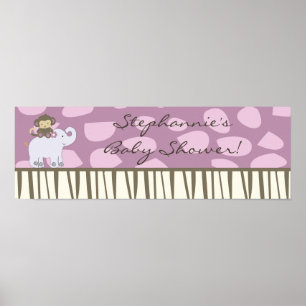 22.5"x7.5" Personalised Banner Jacana Girl Jungle Poster
