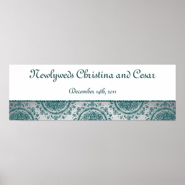 22.5"x7.5" Personalised Banner Night in India Poster (Front)