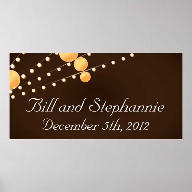 22.5"x7.5" Personalised Banner Paper Lanterns Brow Poster (Front)