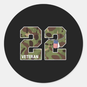 22 A Day Ptsd Quote Depression Prevention Us Army Classic Round Sticker