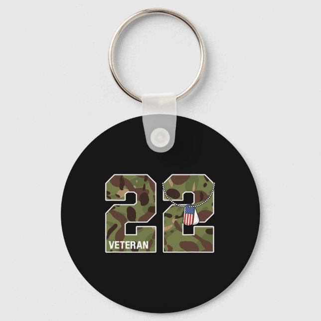 22 A Day Ptsd Quote Depression Prevention Us Army  Key Ring (Front)