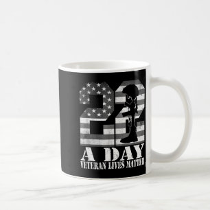 22 A Day Veteran Lives American Flag Military Vete Coffee Mug