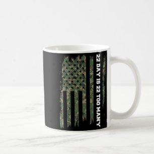 22 A Day Veteran Lives Army Suicide Awareness Coffee Mug