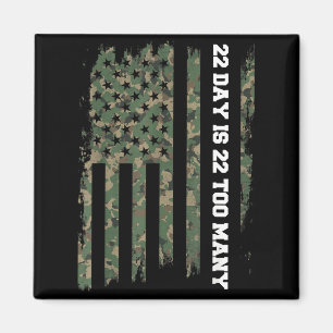 22 A Day Veteran Lives Army Suicide Awareness  Magnet