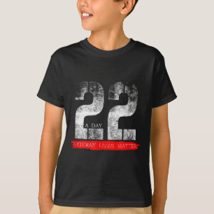 22 A Day Veteran Lives Suicide Awareness  T-Shirt