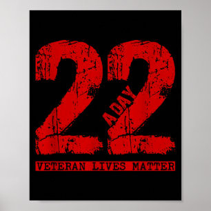 22 A Day Veteran Shirt - 22 A Day Veteran Suicide  Poster