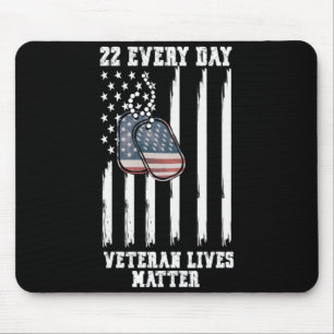 22 Every Day Veteran Awareness Performance Design Mouse Pad