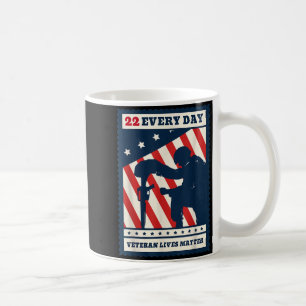 22 Every Day Veteran Lives Veteran Suicide Awarene Coffee Mug