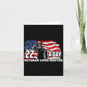 22 Per Day Veteran Lives Suicide Awareness Usa Fla Card