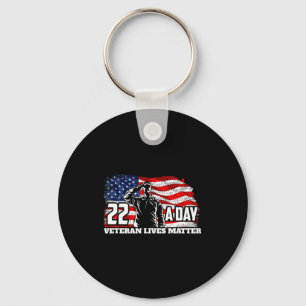 22 Per Day Veteran Lives Suicide Awareness Usa Fla Key Ring