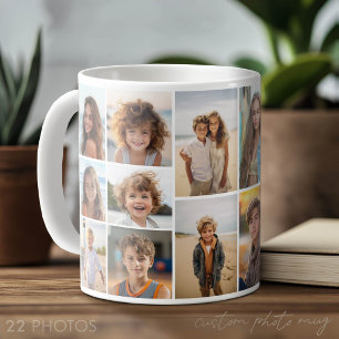 22 Photo Collage - Minimal Grid with White Coffee Mug