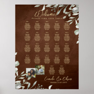 22 Table Seating Chart Photo Welcome Names Wedding