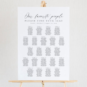 22 Tables Favorite People Acrylic Seating Chart