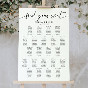 22 Tables Find Your Seat Seating Chart