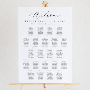 22 Tables Welcome Seating Chart