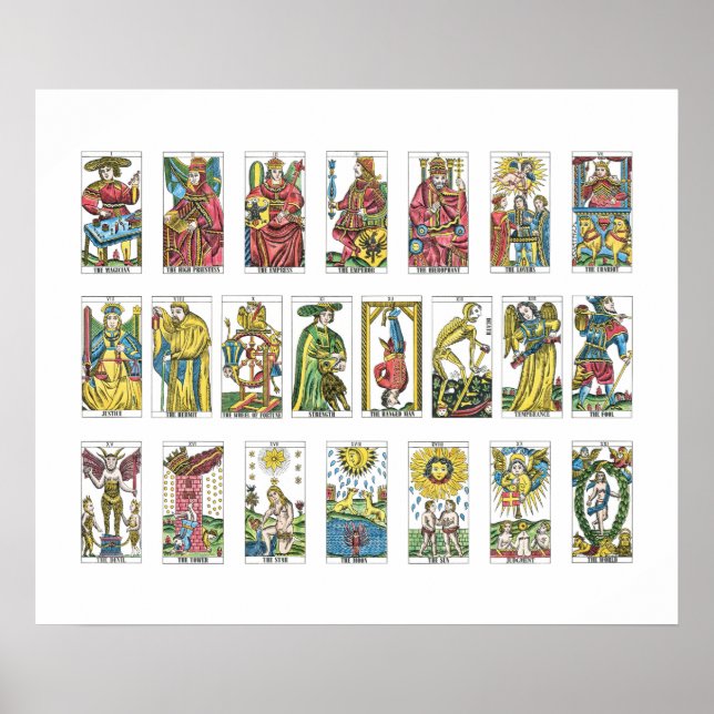 22 Tarot Cards Fortune Teller Poster (Front)