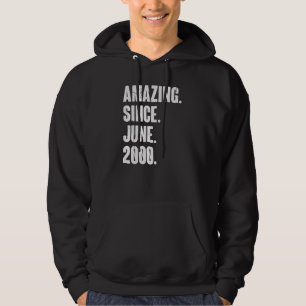 22 Year Old 22nd Birthday Amazing Since June 200 Hoodie