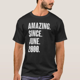 22 Year Old 22nd Birthday Amazing Since June 200 T-Shirt