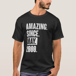22 Year Old 22nd Birthday   Amazing Since May 2000 T-Shirt