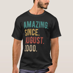 22 Year Old 22nd Birthday Bday Amazing Since Augus T-Shirt