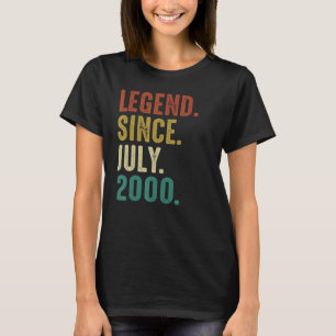 22 Year Old Birthday Legend Since July 2000 T-Shirt