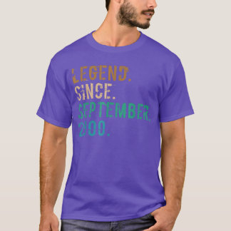 22 Year Old Gift Legend Since September 2000 22nd  T-Shirt
