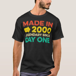 22 Year Old Men Women Born In 2000 Gifts For Birth T-Shirt