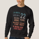 22 Years Married Funny 22nd Wedding Anniversary Sweatshirt<br><div class="desc">22 Years Married Funny 22nd Wedding Anniversary</div>